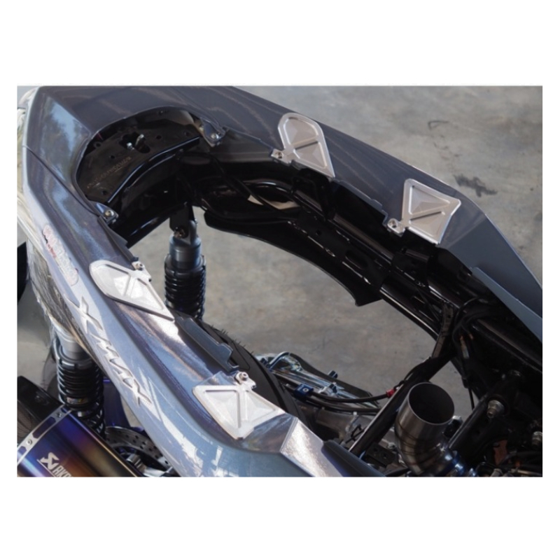 ฝาปิดรูกันตกแต่ง CNC อลูมิเนียม สำหรับ Yamaha XMAX 300 (ปี 2017-2024) บรรจุ 4 ชิ้น/ชุด รูปที่ 2