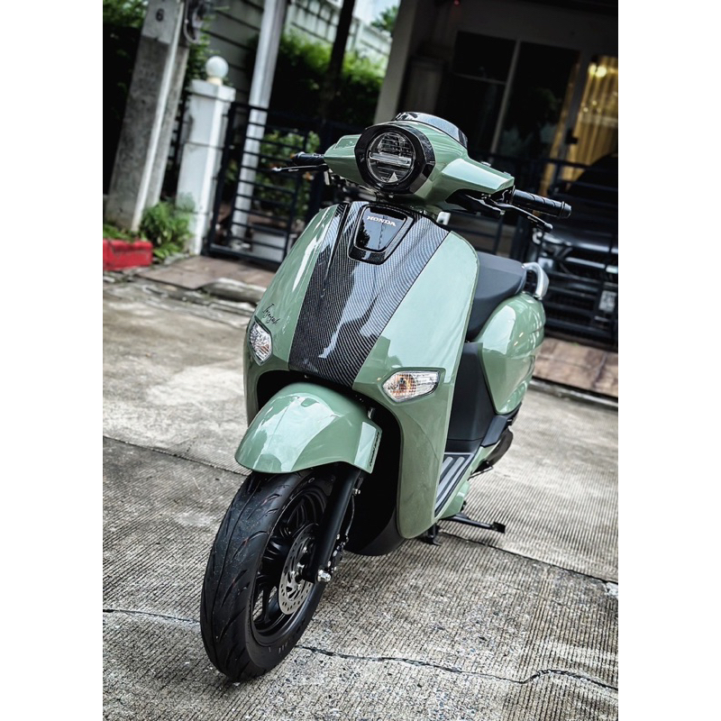 ชิ้นส่วนแฟริ่งแต่ง ลายเคฟล่า 5D แท้ศูนย์ เคลือบแลคเกอร์ 2K สำหรับ Honda Giorno 125 รูปที่ 6