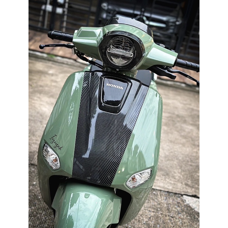 ชิ้นส่วนแฟริ่งแต่ง ลายเคฟล่า 5D แท้ศูนย์ เคลือบแลคเกอร์ 2K สำหรับ Honda Giorno 125 รูปที่ 9