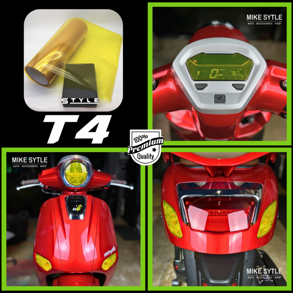 ฟิล์มกันรอยแต่งสีไฟหน้า ชิวหน้า เกรดพรีเมียม 3 ชั้น สำหรับ มอเตอร์ไซค์ Honda Giorno 125 รูปที่ 3