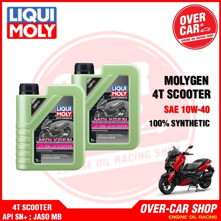ชุดเปลี่ยนถ่ายน้ำมันเครื่อง LIQUI MOLY Molygen 4T 10W-40 พร้อมน้ำมันเฟืองท้ายและกรองแท้ สำหรับ Yamaha X-Max รูปที่ 4
