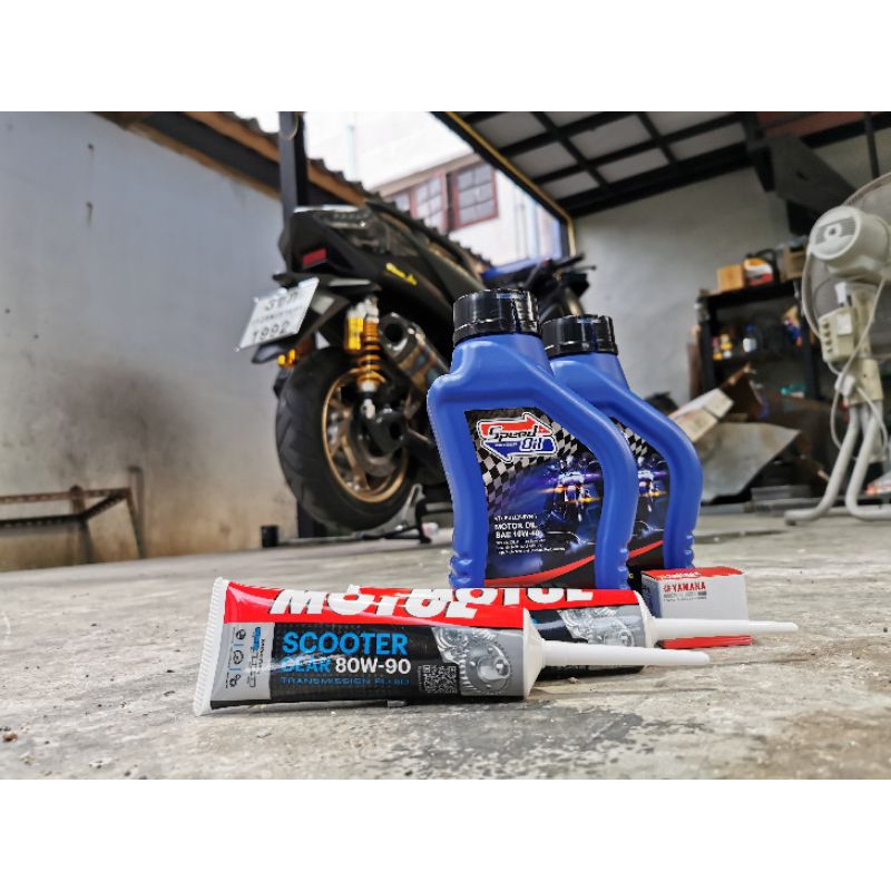ชุดน้ำมันเครื่อง Speed Oil 10W-40 สังเคราะห์แท้ 100% พร้อมน้ำมันเฟืองท้ายและกรองแท้ สำหรับ X-Max 300-400 รูปที่ 5