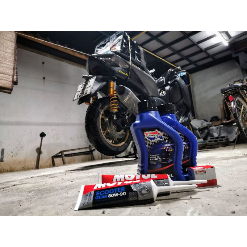 ชุดน้ำมันเครื่อง Speed Oil 10W-40 สังเคราะห์แท้ 100% พร้อมน้ำมันเฟืองท้ายและกรองแท้ สำหรับ X-Max 300-400 รูปที่ 6