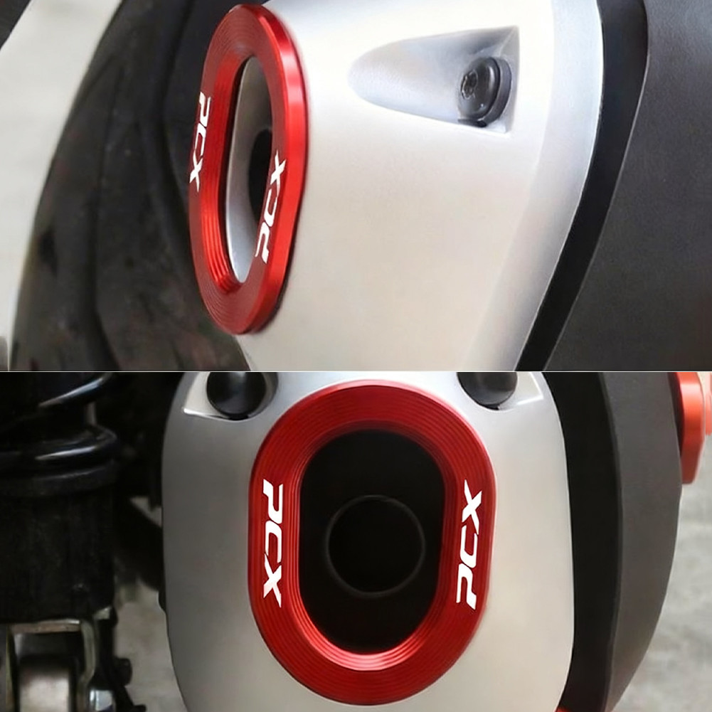 ฝาครอบตกแต่งปลายท่อไอเสีย อลูมิเนียม CNC สำหรับ Honda PCX160 (2021-2025) รูปที่ 4