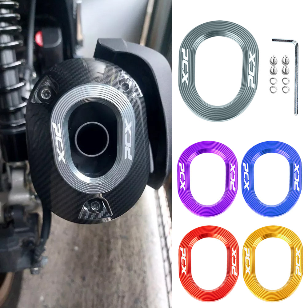 ฝาครอบตกแต่งปลายท่อไอเสีย อลูมิเนียม CNC สำหรับ Honda PCX160 (2021-2025) รูปที่ 7