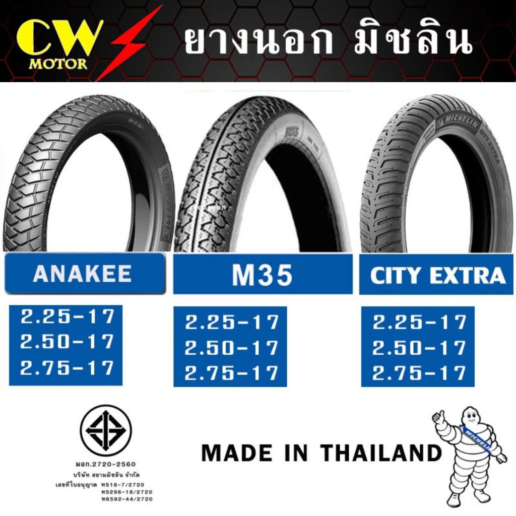 ยางนอก MICHELIN ลาย CITY EXTRA และ M35 ขอบ 14 และ 17 รูปที่ 2