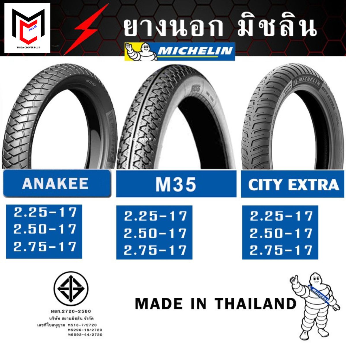 ยางนอก MICHELIN ลาย CITY EXTRA และ M35 ขอบ 14 และ 17 รูปที่ 4