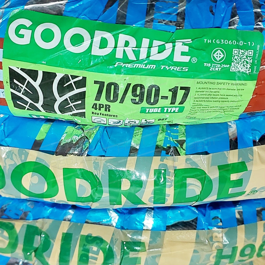 ยางนอกมอเตอร์ไซค์ขอบ 17 ลายไฟ (Goodride/Chaoyang) ขนาด 70/90-17 และ 80/90-17 รูปที่ 2