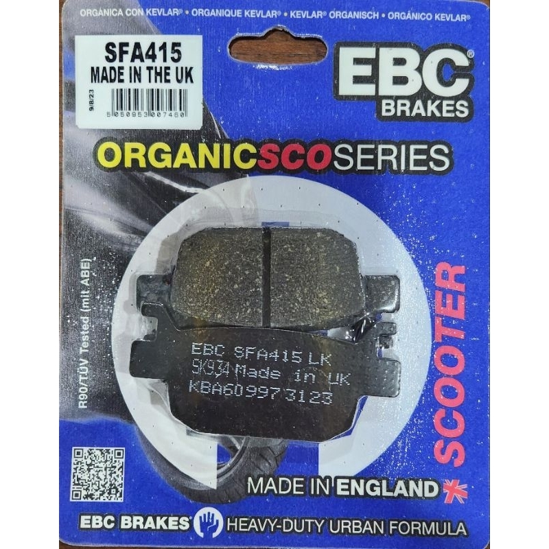 ผ้าเบรคหลัง EBC Brakes รุ่น Organic สำหรับ Forza, ADV, PCX160, Click160