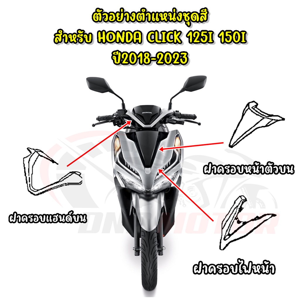 ชุดสี HONDA CLICK 125i ปี 2019 แท้เบิกศูนย์ (สีส้ม) รูปที่ 8