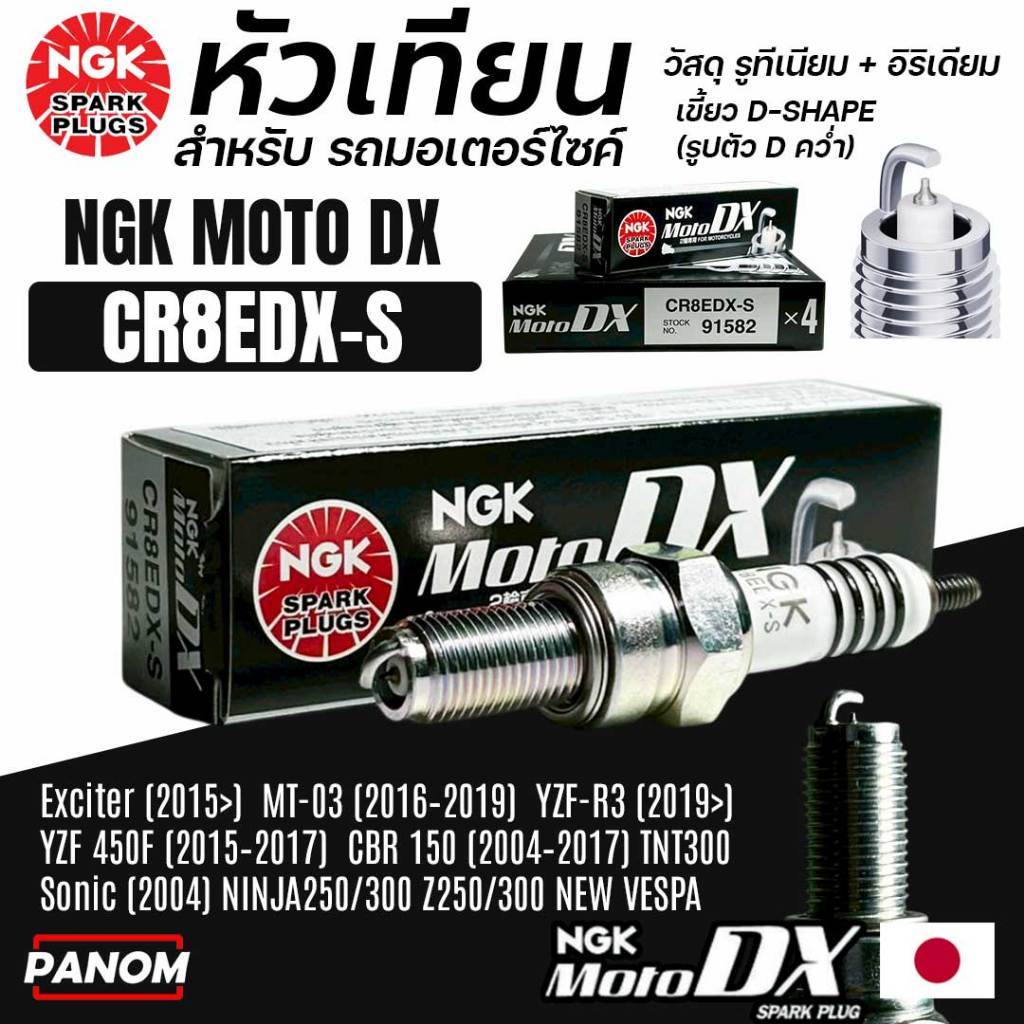 หัวเทียน NGK MOTO DX กล่องดำ รูทีเนียม/อิริเดียม แท้ 100% สำหรับรถมอเตอร์ไซค์ รูปที่ 6
