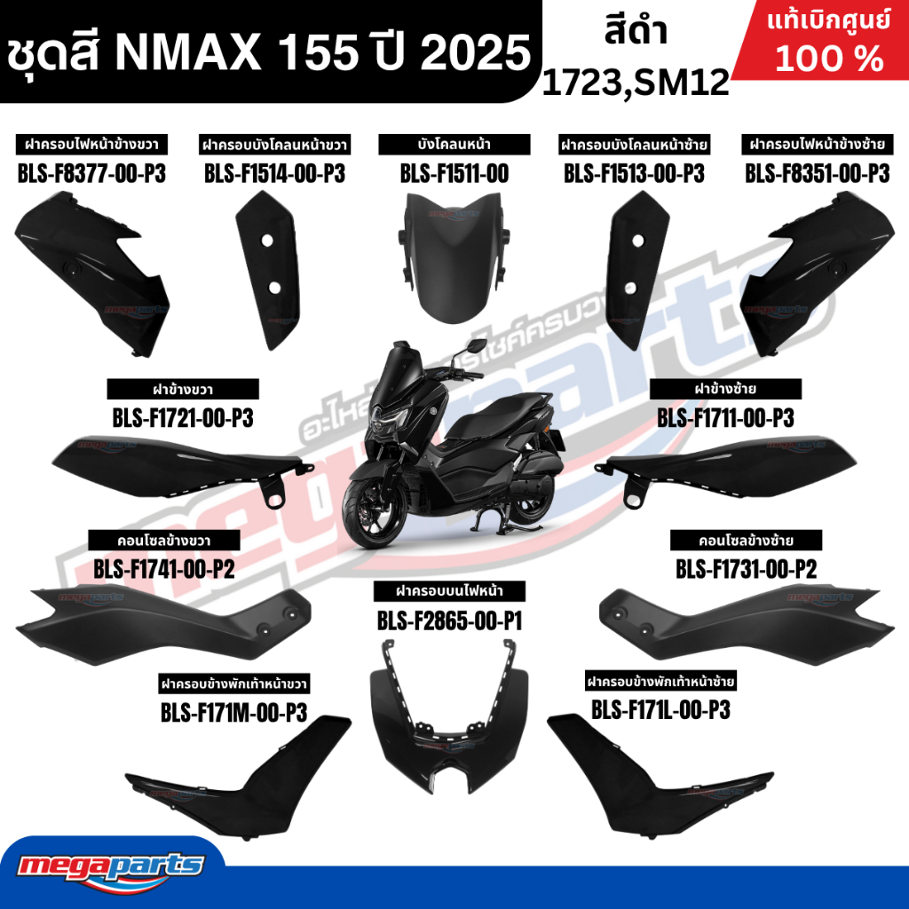 ชุดสีทั้งคัน YAMAHA NMAX 155 ปี 2025 แท้เบิกศูนย์