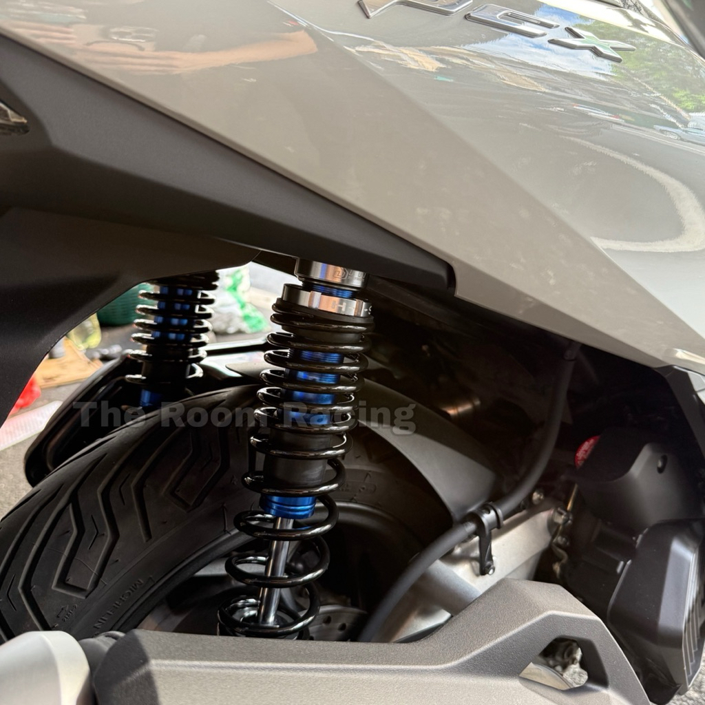 โช๊คหลังแก๊สแท้ SPN รุ่น V-ADJ ปรับรีบราวและสปริงได้ สำหรับ XMAX, PCX, NMAX, Drone รูปที่ 6