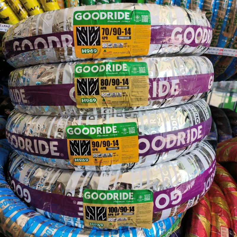 ยางนอกมอเตอร์ไซค์ Goodride ขอบ 14 แบบไม่ใช้ยางใน (Tubeless) ลายไฟ/City H571 รูปที่ 3