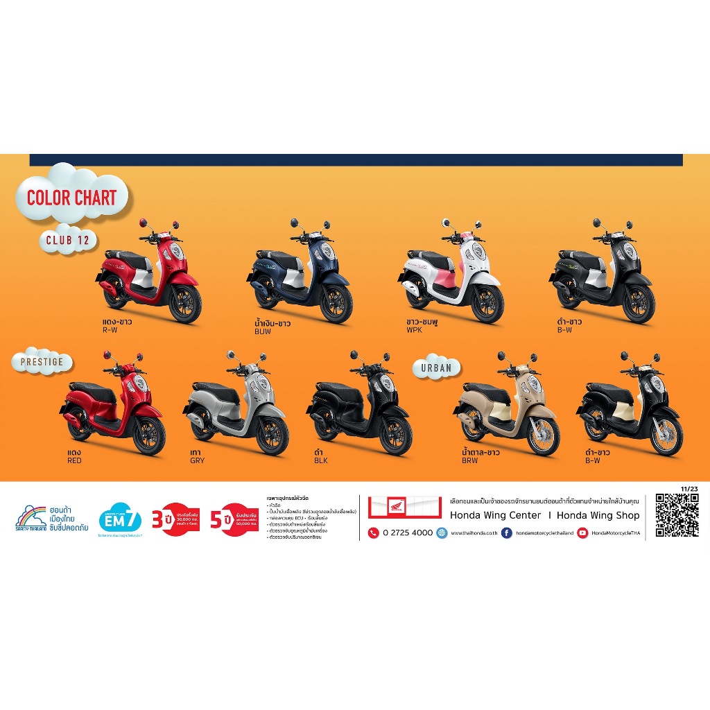 ชุดสีแท้ศูนย์ Honda Scoopy i (ปี 2024-2026) ขายแยกชิ้น รูปที่ 3