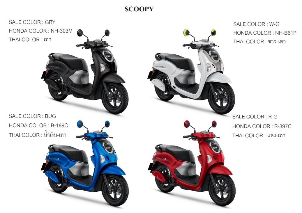 ชุดสีแท้ศูนย์ Honda Scoopy i (ปี 2024-2026) ขายแยกชิ้น รูปที่ 7