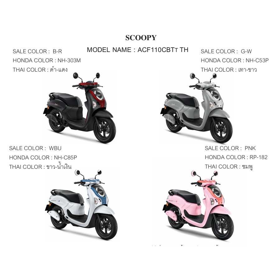 ชุดสี Honda Scoopy i แท้ศูนย์ (ปี 2024-2026) ขายแยกชิ้น รูปที่ 5