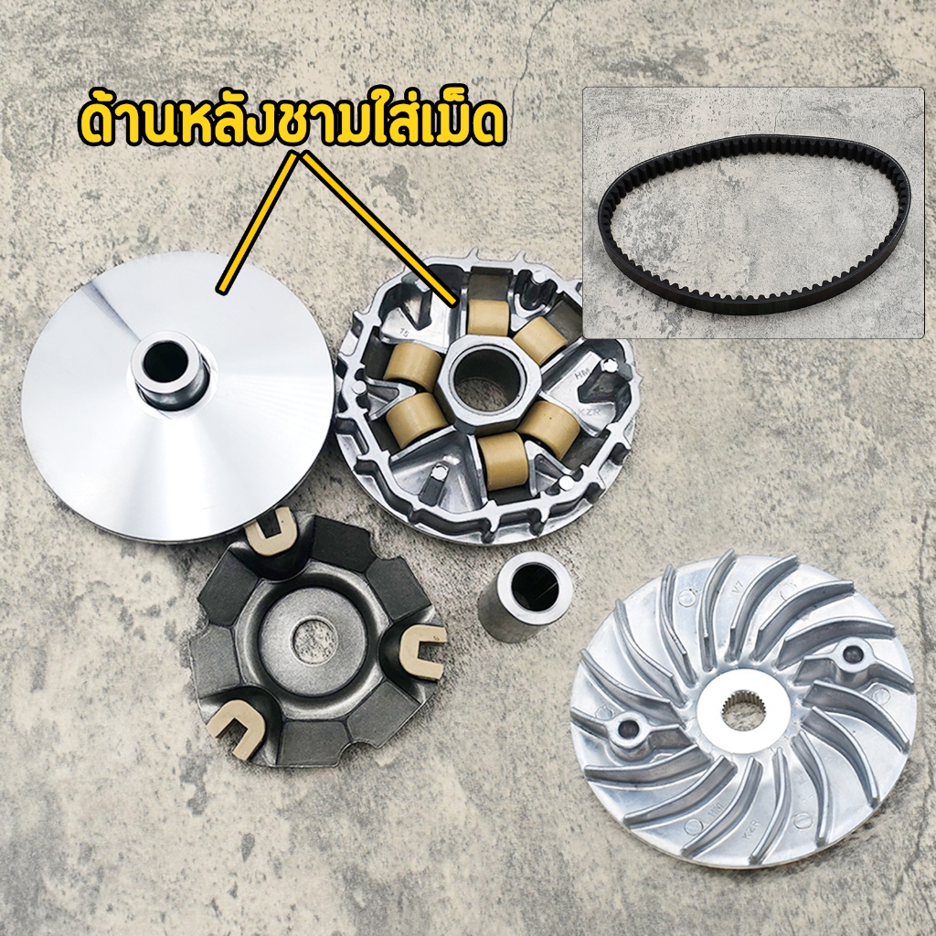ชุดชามหน้าเดิม ชุดล้อขับสายพานหน้าครบชุด สำหรับ Click125i, PCX125, PCX150 รูปที่ 2