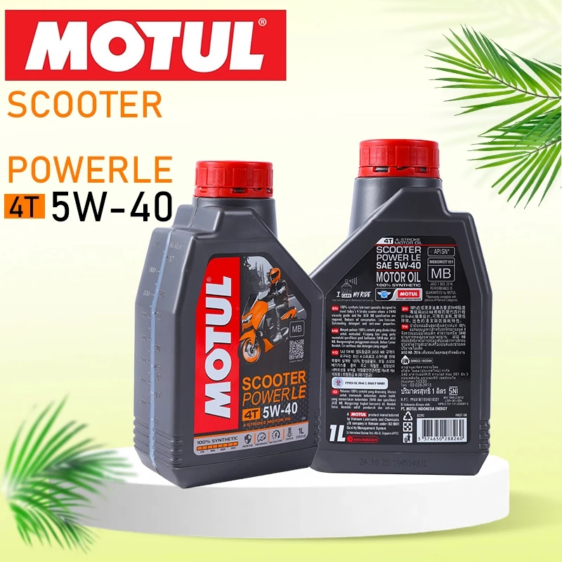 น้ำมันเครื่องสังเคราะห์แท้ 100% สำหรับรถมอเตอร์ไซค์ออโตเมติก Motul 4T 5W40 ขนาด 1 ลิตร รูปที่ 9
