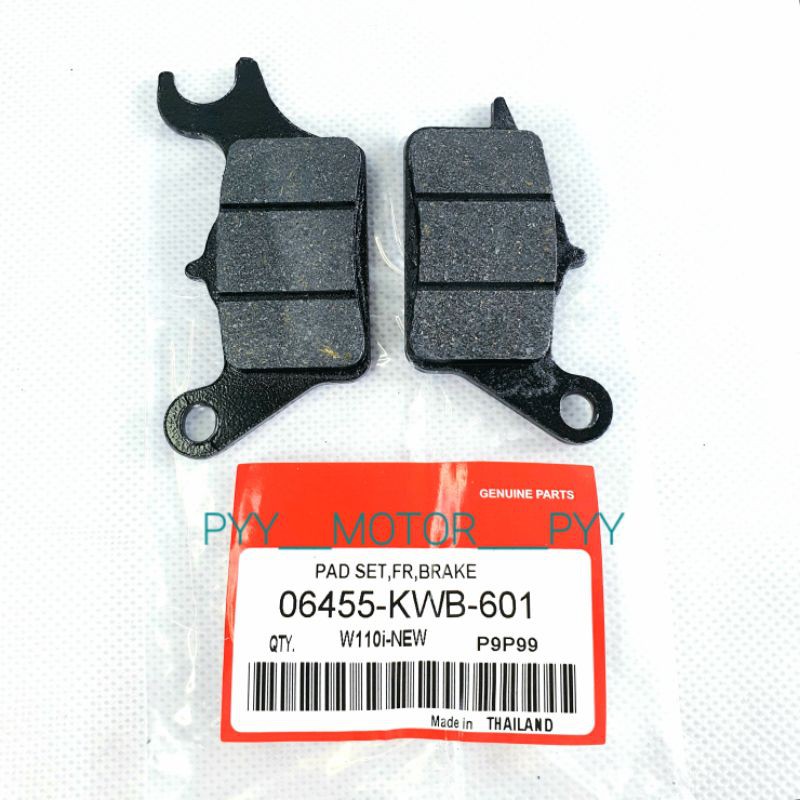 ผ้าเบรคหน้า (ดิส) สำหรับ Honda Wave 110i และ Wave 125i (รหัส 06455-KWB-601) รูปที่ 2