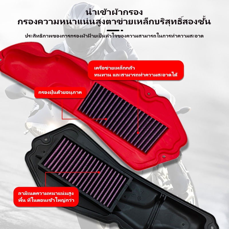 กรองอากาศแต่ง ประสิทธิภาพสูง ถอดล้างได้ สำหรับ Honda PCX160 และ ADV160 รูปที่ 6