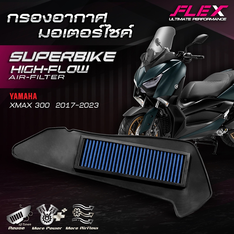 กรองอากาศแต่ง FLEX สำหรับรถมอเตอร์ไซค์ออโตเมติกยอดนิยม รูปที่ 3