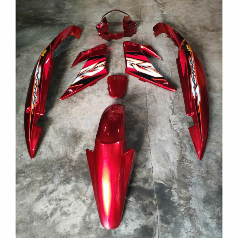 ชุดสีรถมอเตอร์ไซค์ Sonic 125 ปี 2004 สีแดงแก้ว จำนวน 7 ชิ้น รูปที่ 5